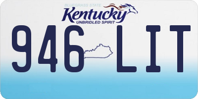 KY license plate 946LIT