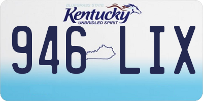 KY license plate 946LIX