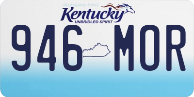 KY license plate 946MOR
