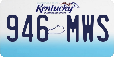 KY license plate 946MWS