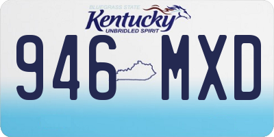 KY license plate 946MXD