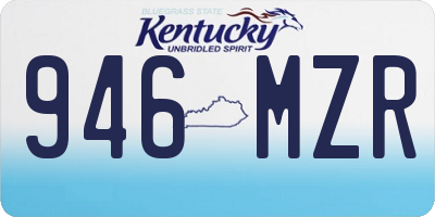 KY license plate 946MZR