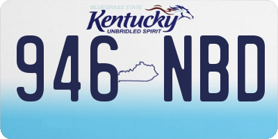 KY license plate 946NBD