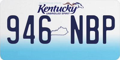 KY license plate 946NBP