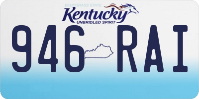 KY license plate 946RAI