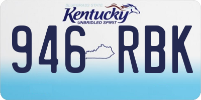 KY license plate 946RBK