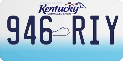KY license plate 946RIY