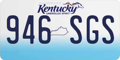 KY license plate 946SGS