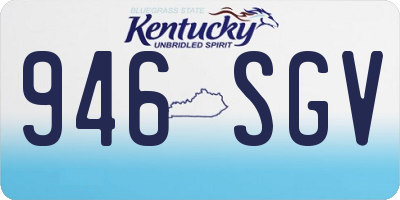 KY license plate 946SGV