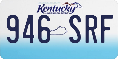 KY license plate 946SRF