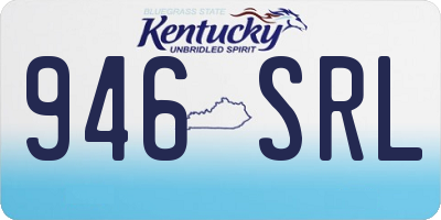 KY license plate 946SRL