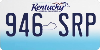 KY license plate 946SRP