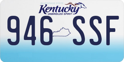 KY license plate 946SSF