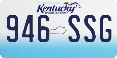 KY license plate 946SSG