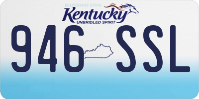KY license plate 946SSL