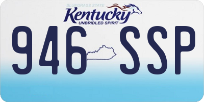 KY license plate 946SSP