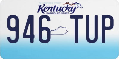 KY license plate 946TUP