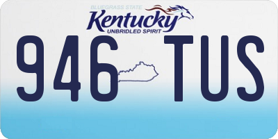 KY license plate 946TUS