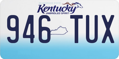 KY license plate 946TUX