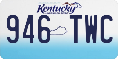 KY license plate 946TWC
