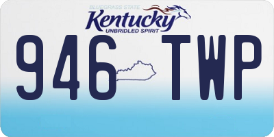 KY license plate 946TWP