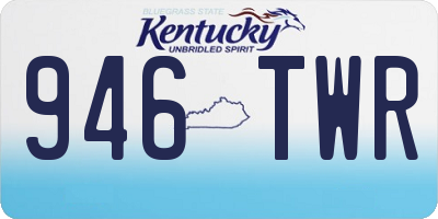 KY license plate 946TWR