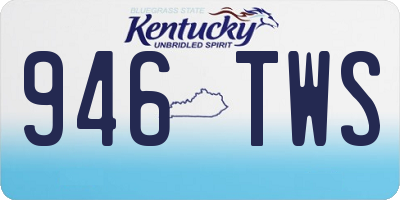 KY license plate 946TWS