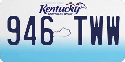 KY license plate 946TWW