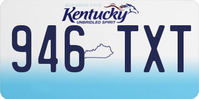 KY license plate 946TXT