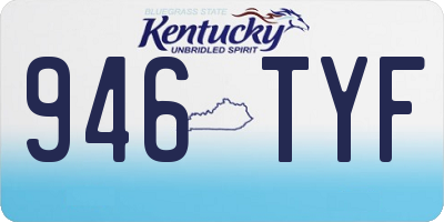 KY license plate 946TYF