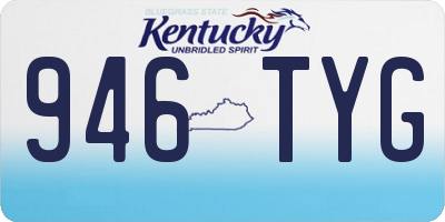 KY license plate 946TYG