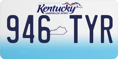 KY license plate 946TYR