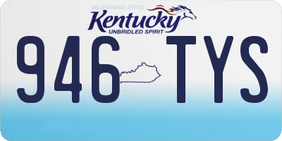 KY license plate 946TYS