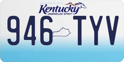 KY license plate 946TYV