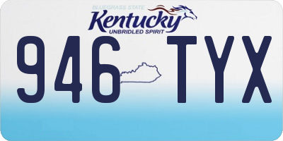 KY license plate 946TYX