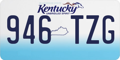 KY license plate 946TZG