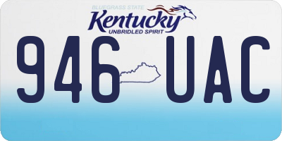 KY license plate 946UAC