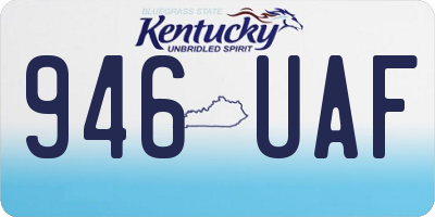 KY license plate 946UAF