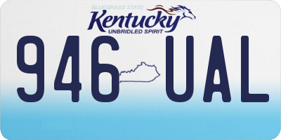 KY license plate 946UAL