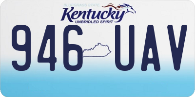 KY license plate 946UAV