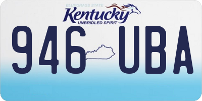KY license plate 946UBA