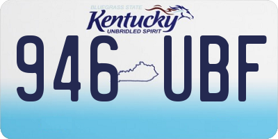 KY license plate 946UBF