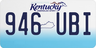 KY license plate 946UBI
