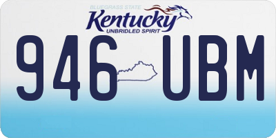 KY license plate 946UBM