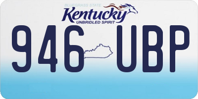 KY license plate 946UBP