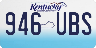 KY license plate 946UBS