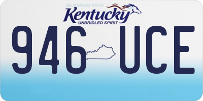 KY license plate 946UCE