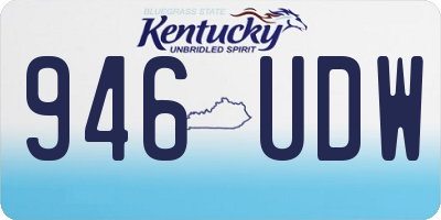 KY license plate 946UDW