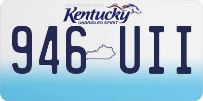 KY license plate 946UII