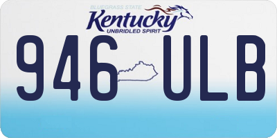 KY license plate 946ULB